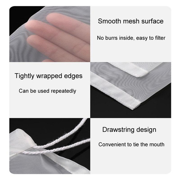 2pcs /Pack Household Soymilk Dregs Filter Bag Juice Filter Mesh Pouch, Specification: 80 Mesh