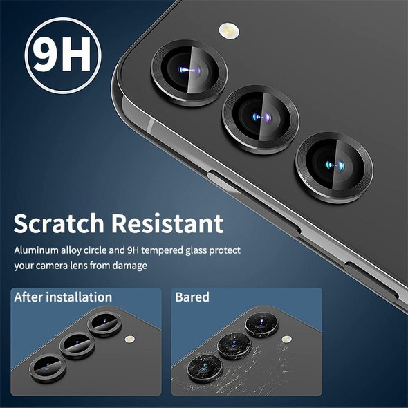 For Samsung Galaxy A05s ENKAY Hat-Prince 9H Rear Camera Lens Aluminium Alloy Tempered Glass Film(Silver)