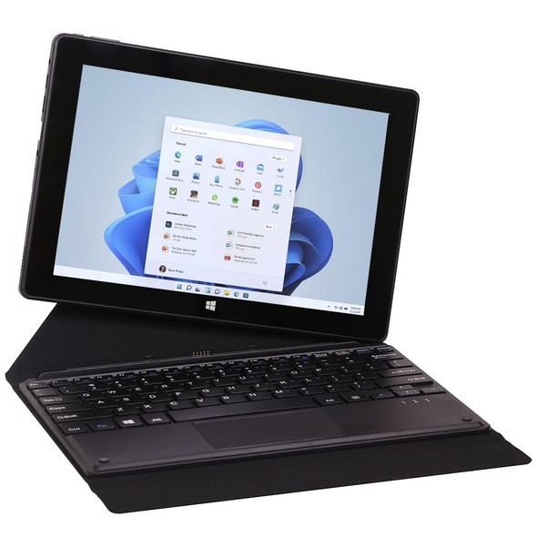 HONGSAMDE 10.1 inch 2 in 1 Tablet PC, 8GB+128GB, Windows 11, Interl Gemini Lake N4120 Quad Core with Keyboard(Black)