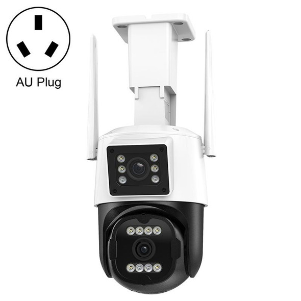 QX103 Humanoid Recognition AI Alarm WiFi Dome Dual IP Camera(AU Plug)