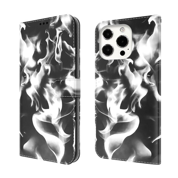 Cloud Fog Pattern Horizontal Flip Leatherette Case with Holder & Card Slot & Wallet - iPhone 13 Pro(Black)