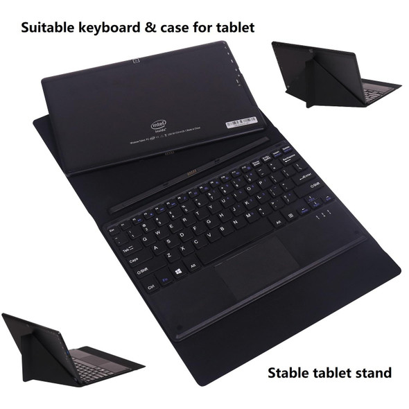 HONGSAMDE 10.1 inch 2 in 1 Tablet PC, 4GB+64GB, Windows 11, Interl Gemini Lake N4120 Quad Core with Keyboard(Black)