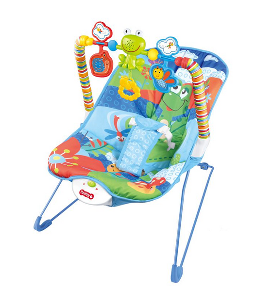 Baby Chair Cartoon Deluxe Bouncer - Blue