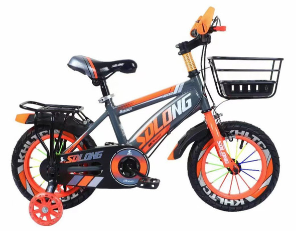 Kids Bicycle with Basket & Training Wheels - Ages 5+