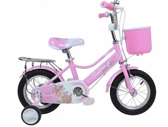 Girls' Stylish Bike with Bell and Basket - Ages 5+
