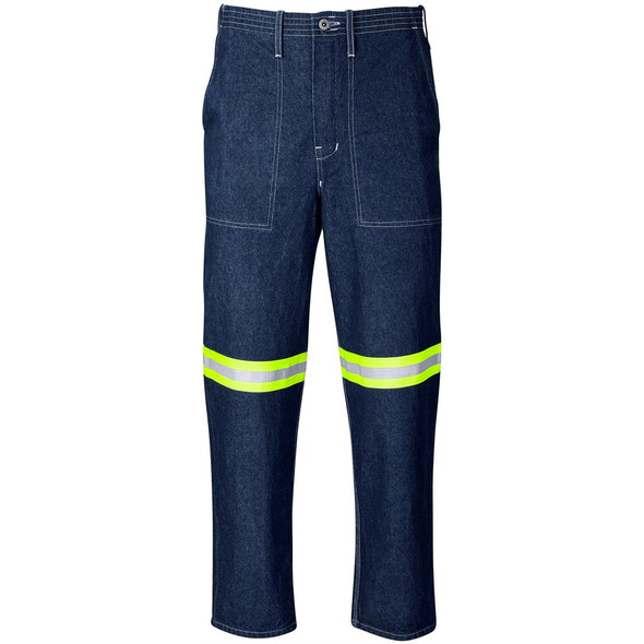 Cast Premium 100% Cotton Denim Pants - Reflective Legs - Yellow Tape