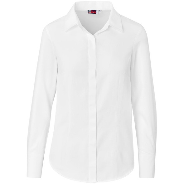 Ladies Long Sleeve Wallstreet Shirt - White