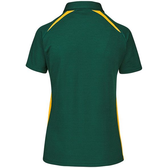 Ladies Splice Golf Shirt - Green Gold