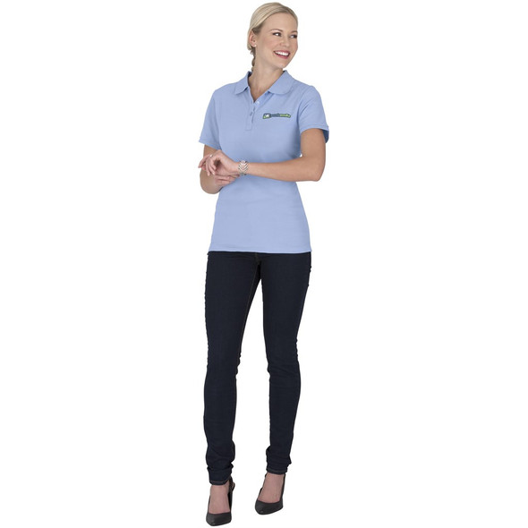 Ladies Calgary Golf Shirt - Light Blue