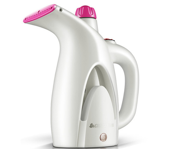 Handheld Steam Iron for All Fabrics - Pink and White