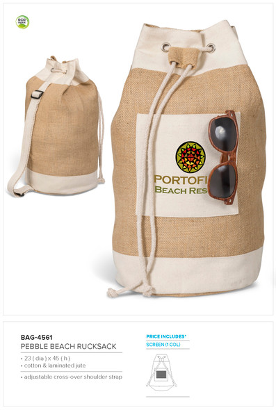 Okiyo Suna Jute & Cotton Beach Rucksack