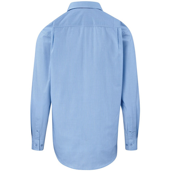 Mens Long Sleeve Micro Check Shirt