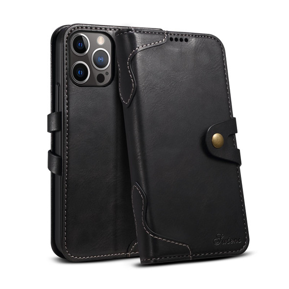 Calf Texture Buckle Horizontal Flip Leatherette Case with Holder & Card Slots & Wallet - iPhone 13 Pro Max(Black)