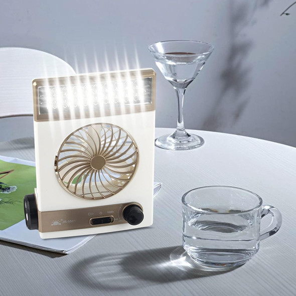 Eco-Friendly Solar Light Fan with LED & USB Charging
