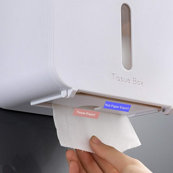 Wall-Mounted Toilet Tissue Box with Shelf and Phone Holder
