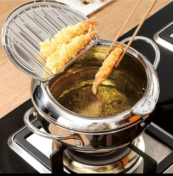 Stainless Steel Deep Fryer Pot with Precise Temperature Control