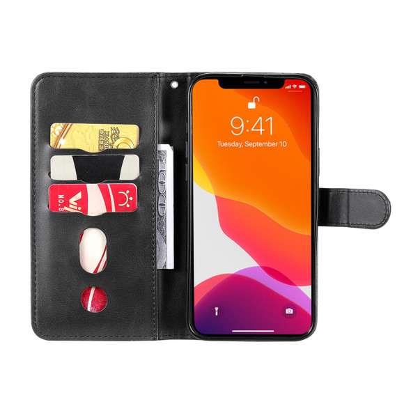 Fashion Calf Texture Zipper Horizontal Flip Leatherette Case with Stand & Card Slots & Wallet Function - iPhone 13 Pro Max(Black)