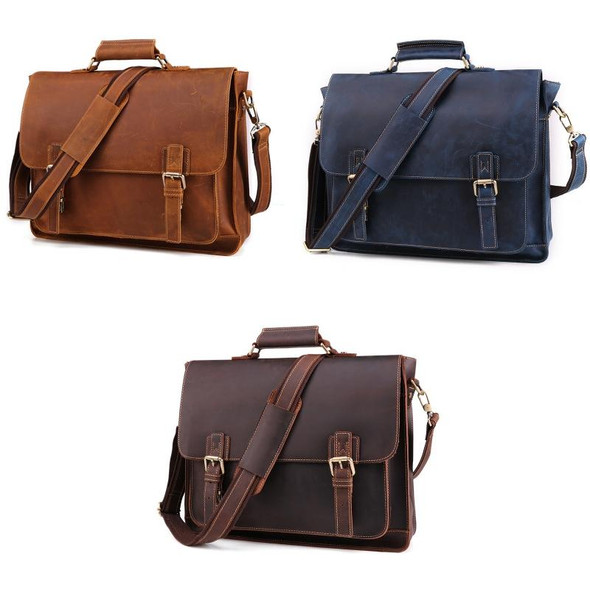 B515 Men 15.6 Inch Business Briefcase Multi-Function Laptop Bag(Dark Coffee)