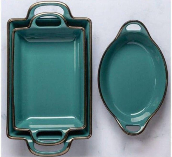 3-Piece Fluted Bakeware Set