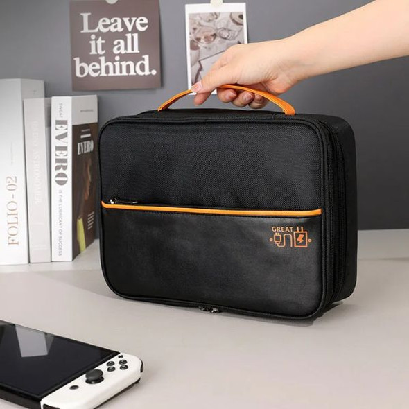 3-Layer Travel Cable Organiser Bag - Compact & Durable Storage