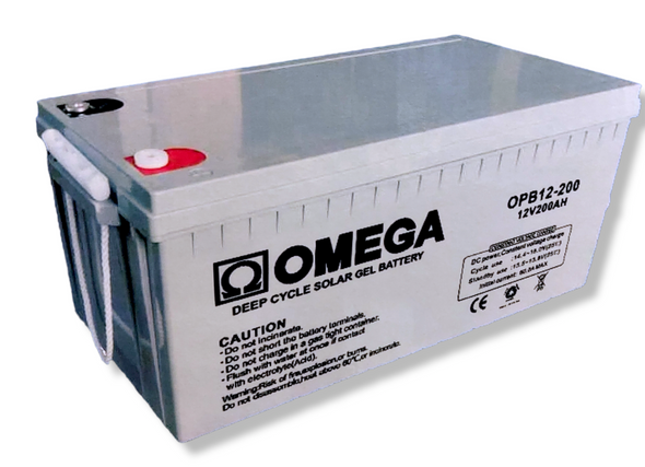 OMEGA 12V 200Ah Gel Solar Deep Cycle Battery