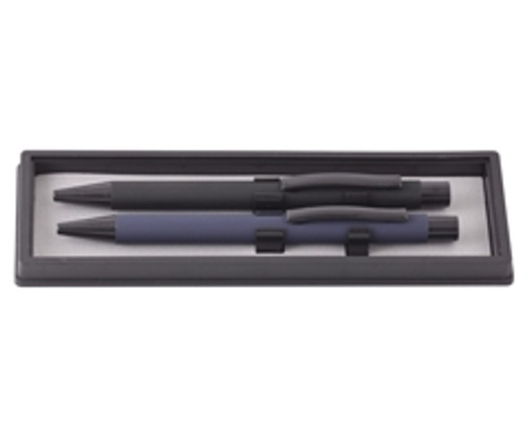 Veneer Black & Blue Pen Set