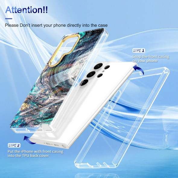 For Samsung Galaxy S23 Ultra 5G 360 Full Body Painted Phone Case(Marble L09) - Open Box (Grade A)