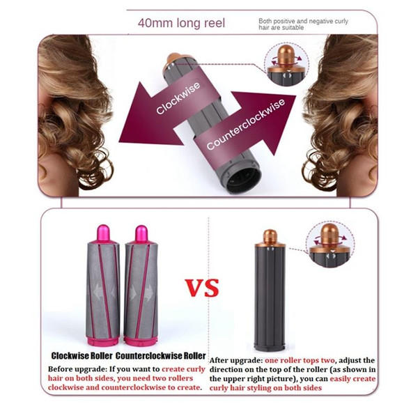 Upgraded Long Barrel Curling Iron for Dyson HD01/02/03/04/08 Hair Dryer  30mm Red - Open Box (Grade A)