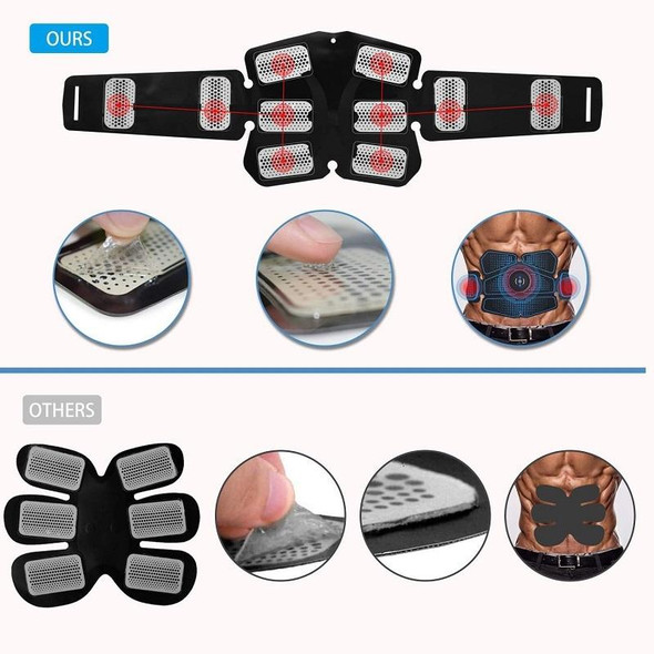1082 EMS Muscle Training Abdominal Muscle Stimulator Home Fitness Belt(6 Pieces Orange Belts) - Open Box (Grade A)