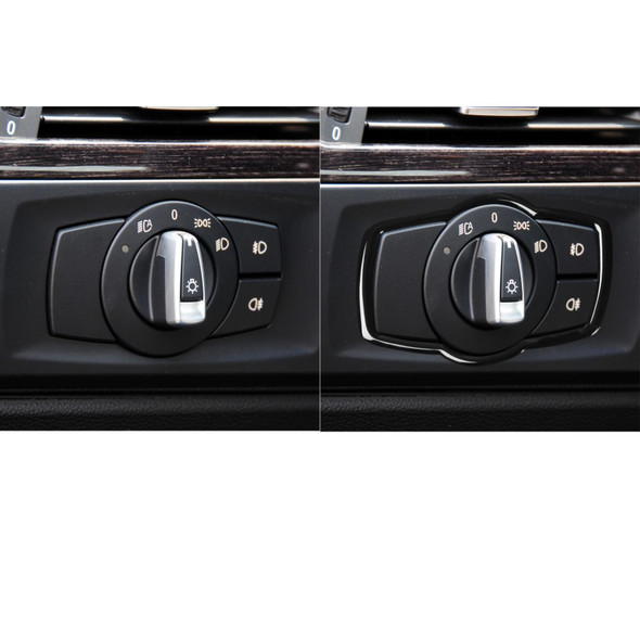 For BMW 3 Series E90 2005-2012 Car Headlight Switch Decorative Sticker Fine Style, Left and Right Drive Universal - Open Box (Grade A)