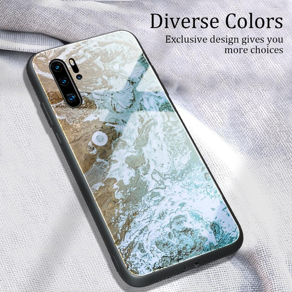 Huawei P30 Pro Marble Pattern Glass Protective Case(DL06) - Open Box (Grade A)