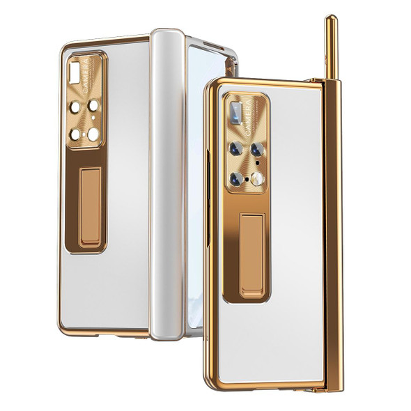 Hauwei Mate X2 Aluminum Alloy Double Hinge Shockproof Phone Protective Case(Silver Gold) - Open Box (Grade B)