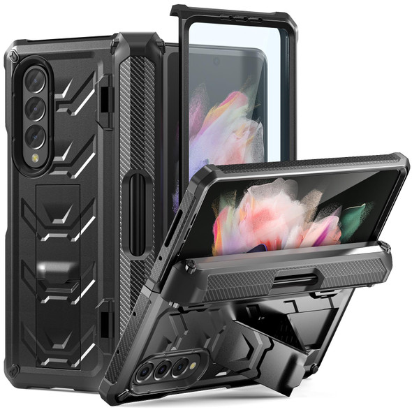 Samsung Galaxy Z Fold3 5G Armored All-inclusive Shockproof Folding Phone Case(Black) - Open Box (Grade A)