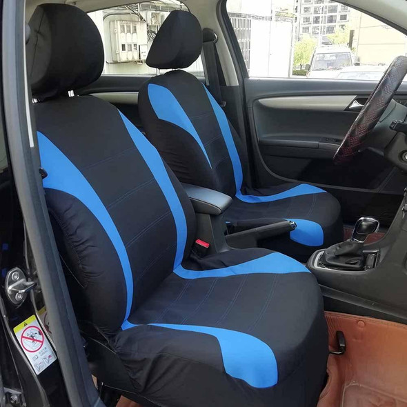 9 PCS Four Seasons Universal Seat Cover Cushion Car Fur Seat Covers Set Universal Cushion(Blue) - Open Box (Grade B)