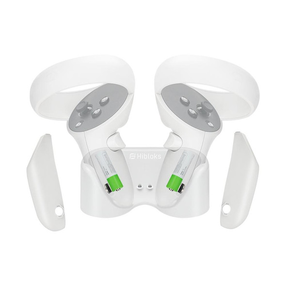 Hibloks VR Glasses And Handle Free Of Dismantling Magnetic Charging Base - Oculus Quest 2(White) - Open Box (Grade A)