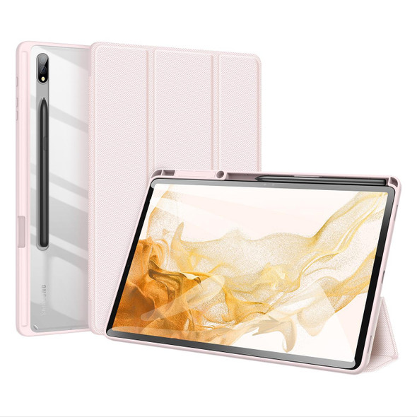 Samsung Galaxy Tab S8/S7 DUX DUCIS TOBY Series Horizontal Flip Tablet Case(Pink) - Open Box (Grade A)