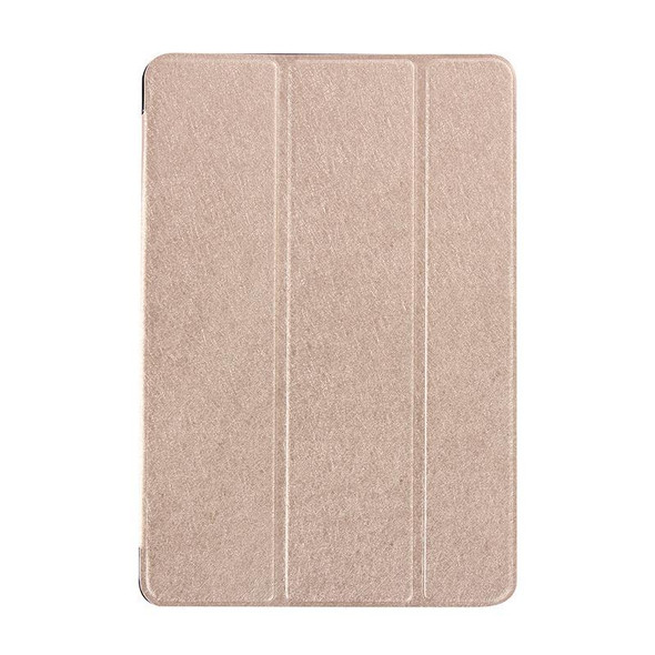 Silk Texture Horizontal Flip Leather Case with Three-Folding Holder for iPad mini 4(Gold) - Open Box (Grade A)