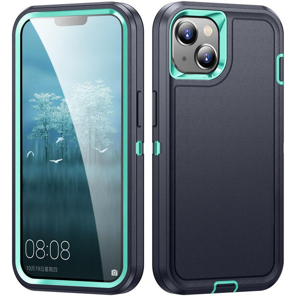 For iPhone 15 Life Waterproof Rugged Phone Case(Dark Blue + Light Blue) - Open Box (Grade A)