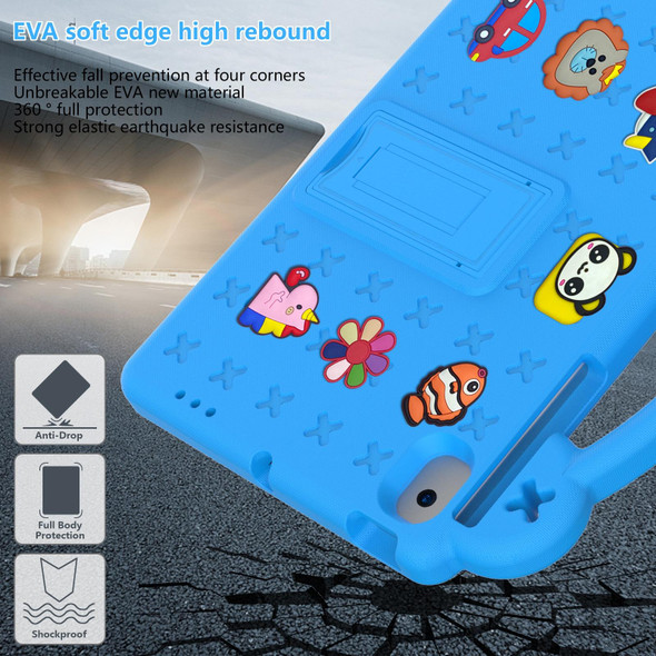 Samsung Galaxy Tab A8 10.5 2021 / Lenovo Tab M10 Plus 3rd Gen TB125FU 2022 / Huawei MatePad Pro (2021/2019) / Nokia T20 10.36 2021 Handle Kickstand Children EVA Shockproof Tablet Case(Sky Blue) - Open Box (Grade A)