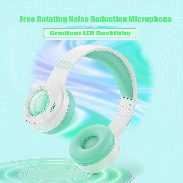 KE25 RGB Light Wireless Stereo Music Bluetooth Headset(Blue) - Open Box (Grade A)