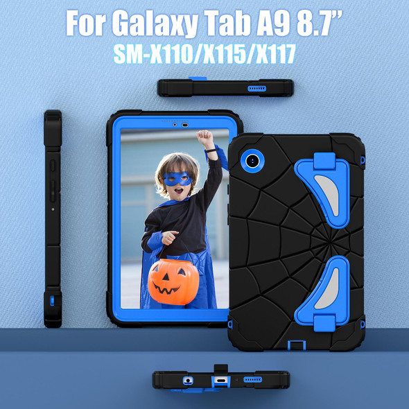 For Samsung Galaxy Tab A9 Silicone + PC Shockproof Protective Tablet Case(Black Blue) - Open Box (Grade A)