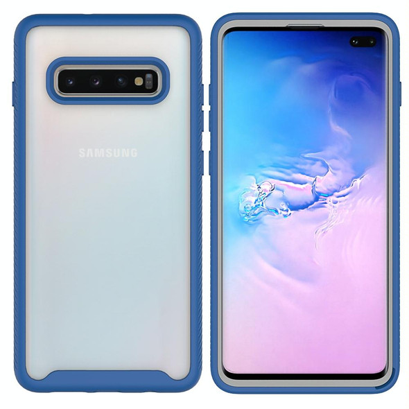 Samsung Galaxy S10 Plus Starry Sky Solid Color Series Shockproof PC + TPU Protective Case(Royal Blue) - Open Box (Grade A)