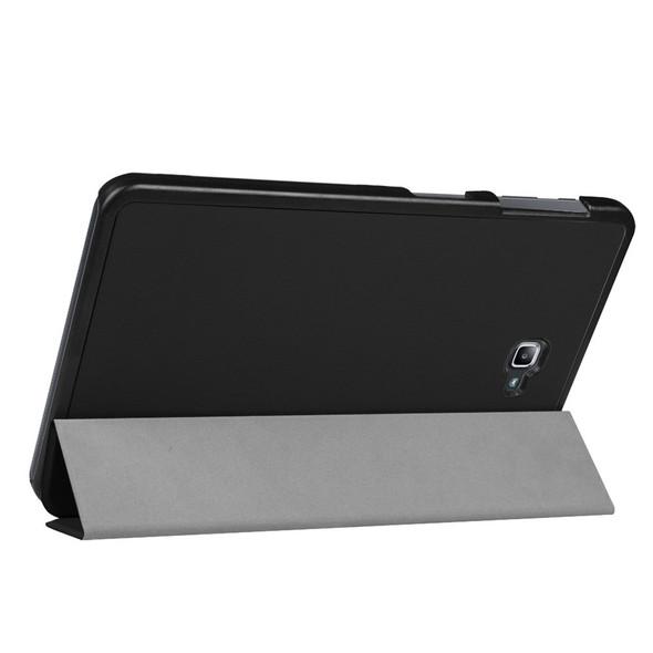 Tri-fold Stand Leather Smart Case for Samsung Galaxy Tab A 10.1 T580/T585 (2016) - Black(Color=Black) - Open Box (GRADE A)