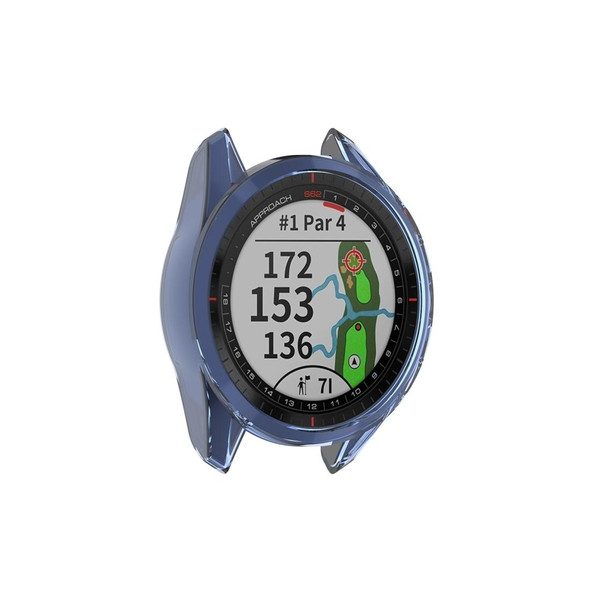 Garmin Approach S62 Transparent TPU Silicone Watch Case(Transparent Blue)