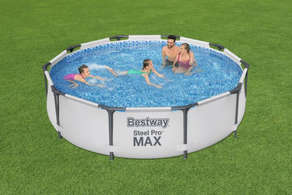 Max Frame Pool Set Grey 4.678L 3.05m x 76cm