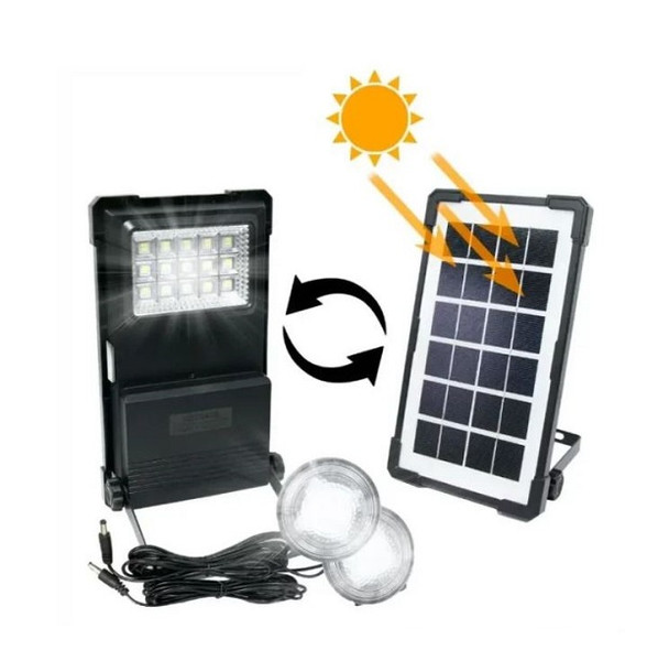 Solar Emergency Light With Two LED Bulbs