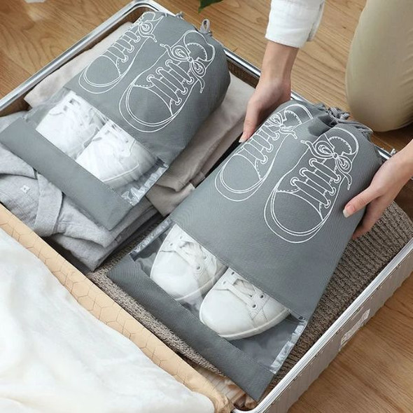 6 Piece Non-Woven Fabric Shoe Bags with Drawstring