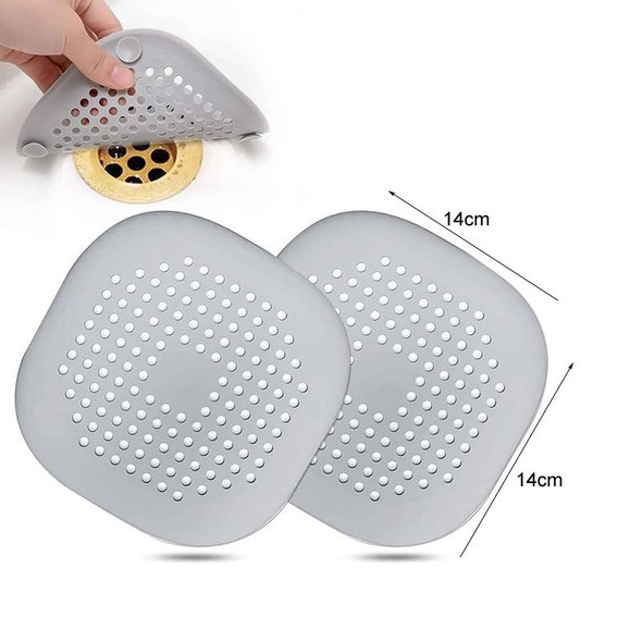 Floor Drain Pad With Suction Pad Kitchen Bathroom Anti Clogging Hair Strainer Sewer Floor Drain Plugs(Black)