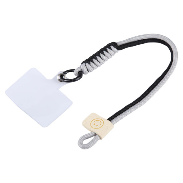 Universal Phone Smiley Face Lanyard(Black White)