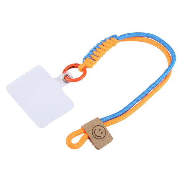 Universal Phone Smiley Face Lanyard(Orange Blue)